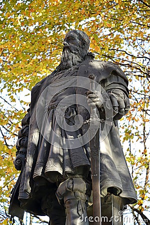 Monument to the duke Albrecht, founder of the Konigsberg university Stock Photo